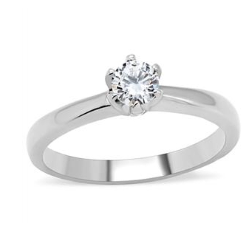 Stainless Steel Cubic Zirconia  Promise Ring Sizes 7 8  silver *